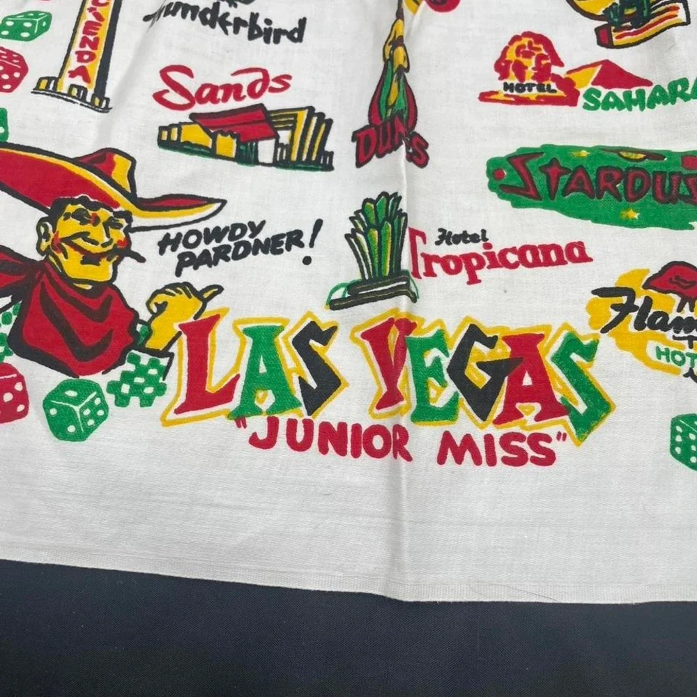 Rare Retro 1960's Junior Miss‎ Apron From Las Vegas(mcp27)